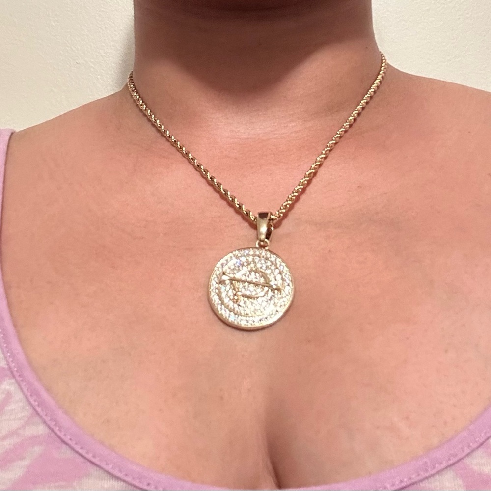 BBYKUTE Diamond Zodiac Pendant Necklace – Sagittarius